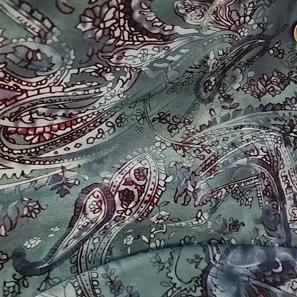 Additions by Chico Women's Blue/White/Purple Floral Print Size 2  Jacket - Picture 3 of 7